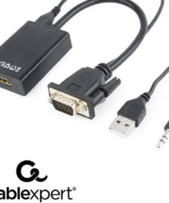 Cablexpert 3.5mm / USB-A / VGA male σε HDMI female 1τμχ (A-VGA-HDMI-01)