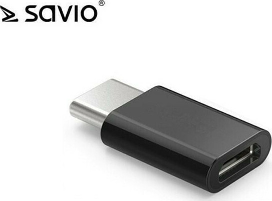 Savio micro USB female σε USB-C male 1τμχ (AK-31/B) - Image 2