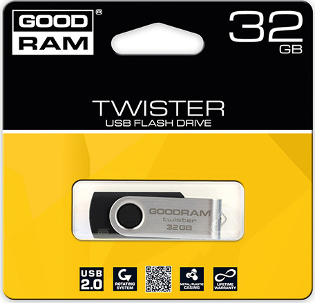GoodRAM UTS2 32GB USB 2.0 Stick Μαύρο - Image 5