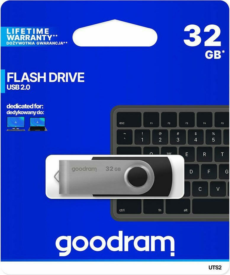 GoodRAM UTS2 32GB USB 2.0 Stick Μαύρο - Image 6