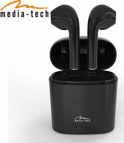 Media-Tech MT3589 Earbud Bluetooth Handsfree Ακουστικά με Θήκη Φόρτισης Μαύρα - Image 8