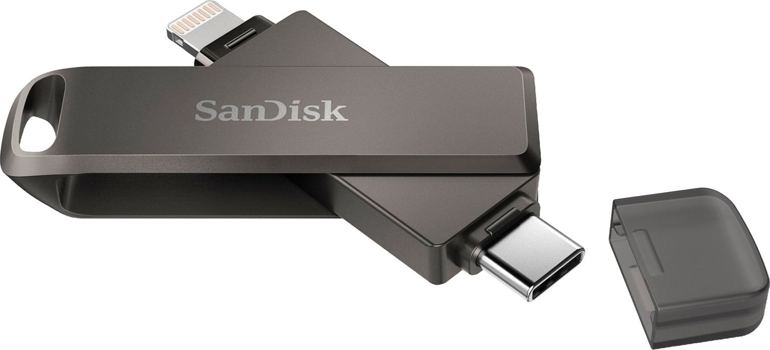 Sandisk iXpand Luxe 128GB USB 3.1 Stick με σύνδεση Lightning & USB-C Μαύρο - Image 5