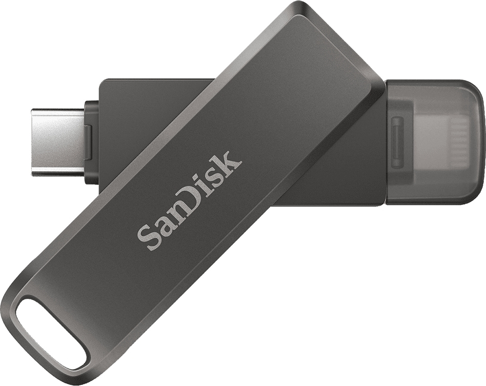 Sandisk iXpand Luxe 128GB USB 3.1 Stick με σύνδεση Lightning & USB-C Μαύρο - Image 6