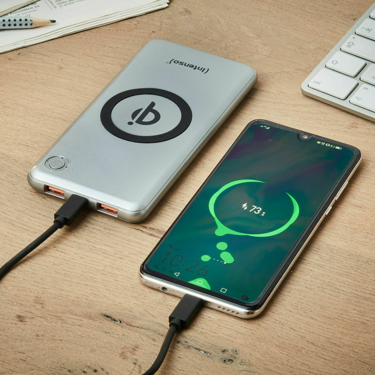Intenso WPD10000 Wireless 10000mAh 10W Ασημί - Image 10