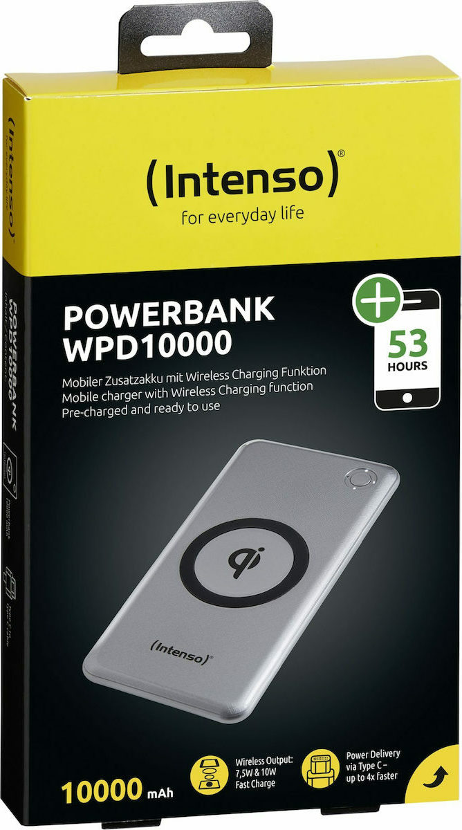 Intenso WPD10000 Wireless 10000mAh 10W Ασημί - Image 5