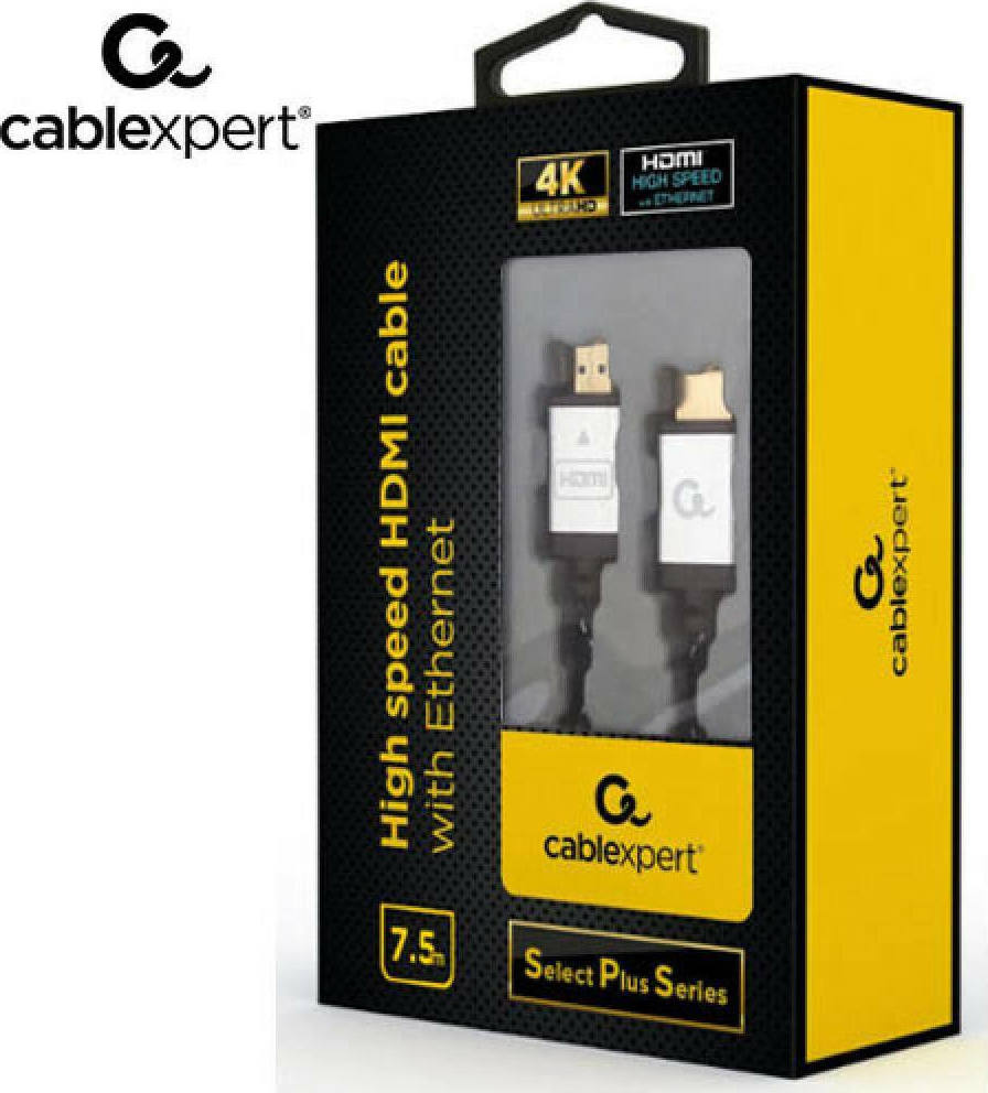 Cablexpert HDMI 1.4 Cable HDMI male - HDMI male 7.5m Μαύρο CCB-HDMIL-7.5M - Image 4