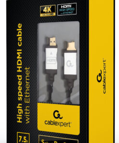 Cablexpert HDMI 1.4 Cable HDMI male - HDMI male 7.5m Μαύρο CCB-HDMIL-7.5M