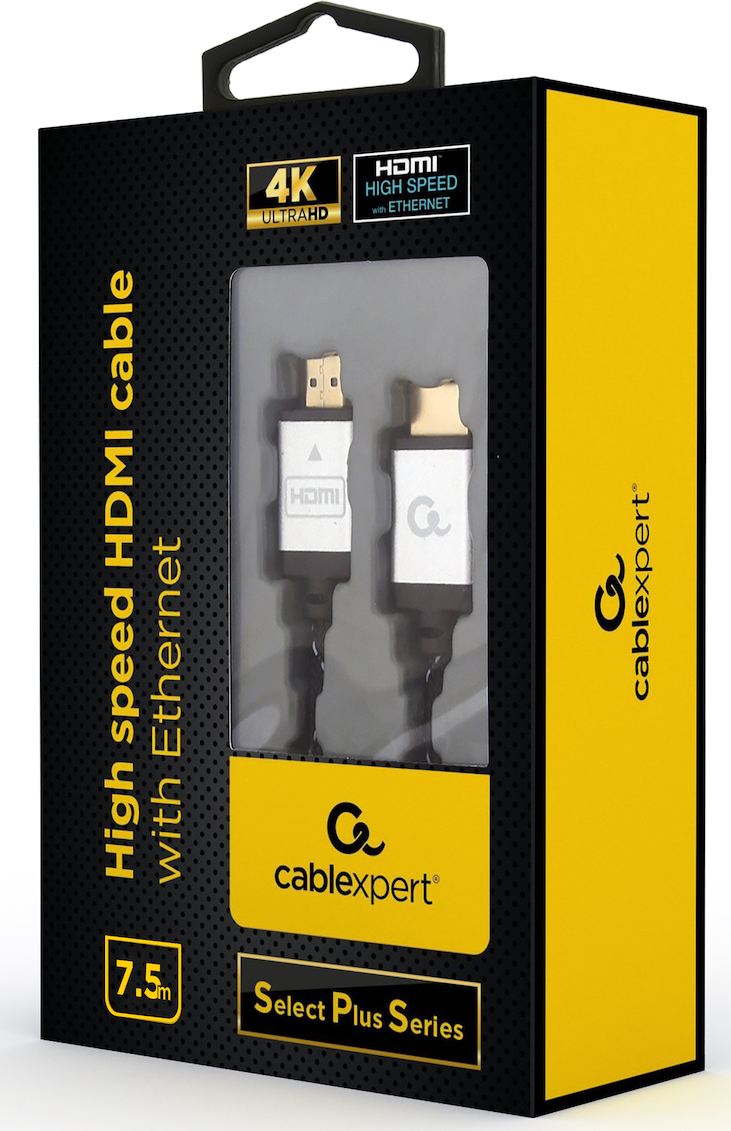 Cablexpert HDMI 1.4 Cable HDMI male - HDMI male 7.5m Μαύρο CCB-HDMIL-7.5M