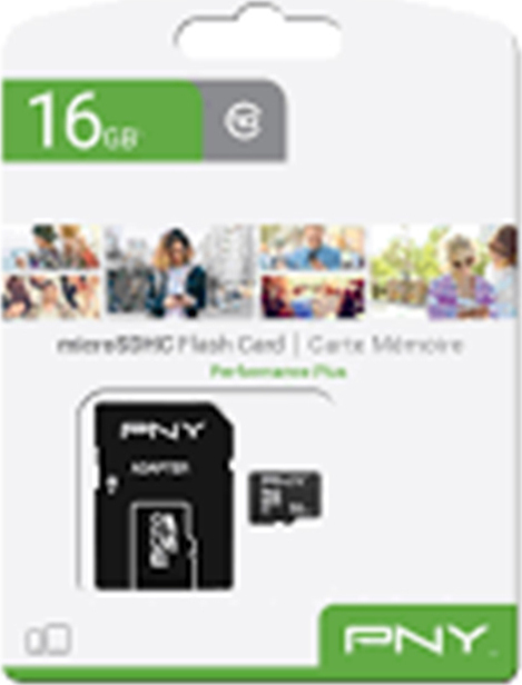 PNY microSDHC 16GB Class 10 U1 UHS-I με αντάπτορα - Image 3