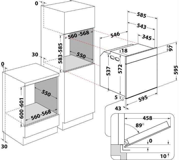 Whirlpool WTA C 8411 SC AN Φούρνος άνω Πάγκου 73lt Π59.5εκ. Ανθρακί - Image 4