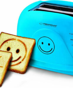 Esperanza Smiley Φρυγανιέρα 2 Θέσεων 750W Μπλε