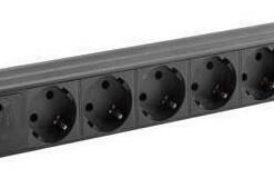 Lanberg Πολύπριζο Rack 1U, 16A, 8X Shuko, 2m