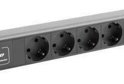 Lanberg Πολύπριζο Rack 1U, 10A,7x Schuko, 2M