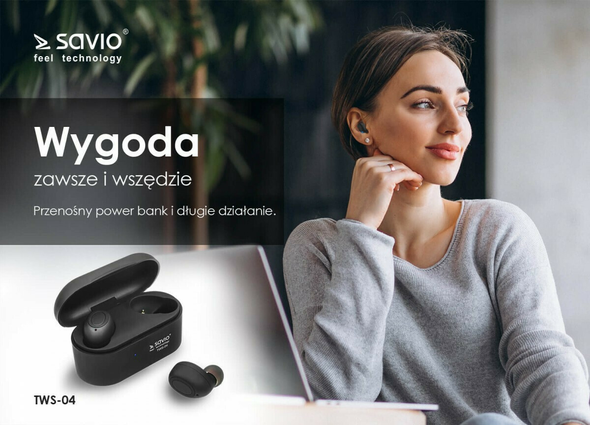 Savio TWS-04 In-ear Μαύρα - Image 9