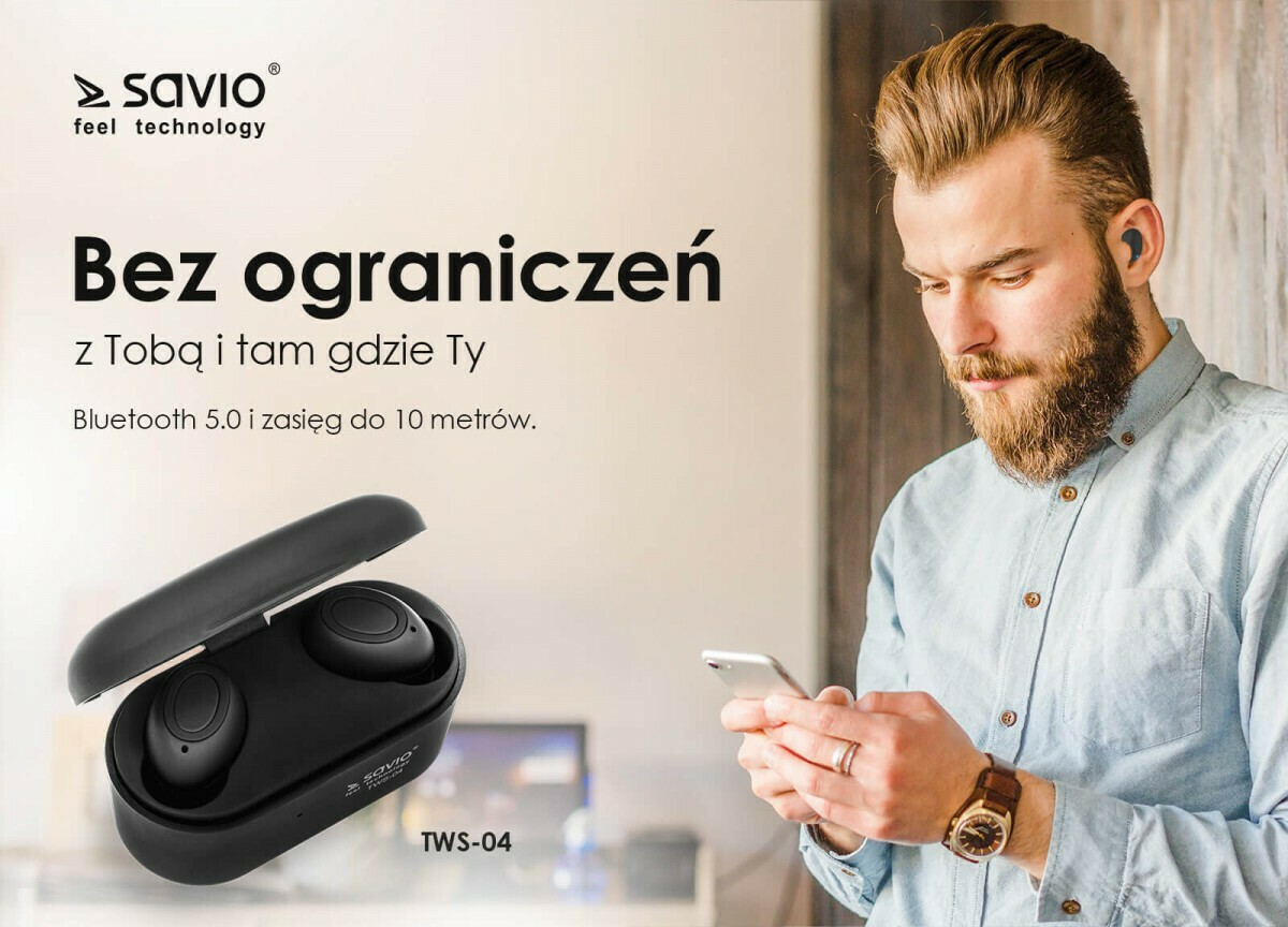 Savio TWS-04 In-ear Μαύρα - Image 10