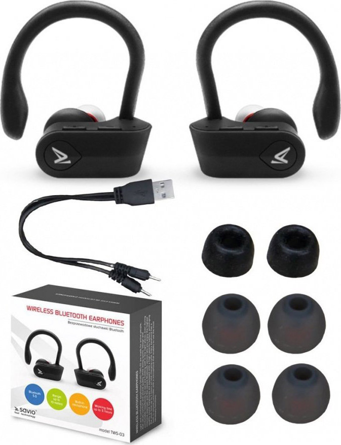 Savio TWS-03 In-ear Μαύρα - Image 4