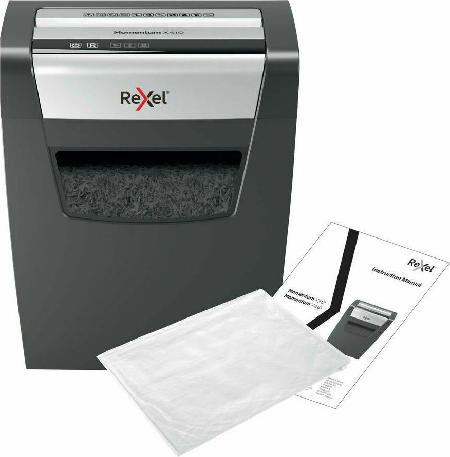 Rexel Καταστροφέας Εγγράφων Momentum X410 P4 Cross Cut 10 Φύλλων με Κάδο 23lt - Image 6