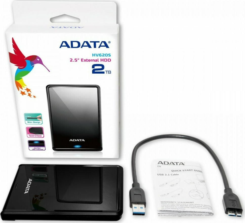 Adata HV620S USB 3.0 Εξωτερικός HDD 2TB 2.5" Μαύρο - Image 5