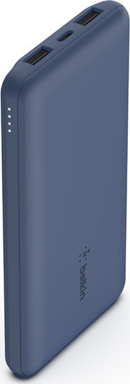 Belkin Boost Charge Power Bank 10000mAh 15W με 2 Θύρες USB-A και Θύρα USB-C Μπλε