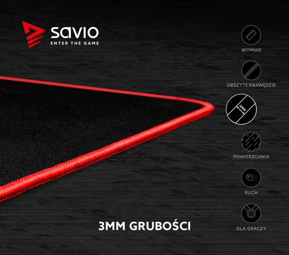 Savio Turbo Dynamic XXL 1000mm Μαύρο/Κόκκινο - Image 9