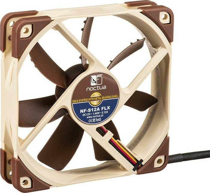 Noctua NF-S12A FLX Case Fan 120mm Καφέ - Image 5