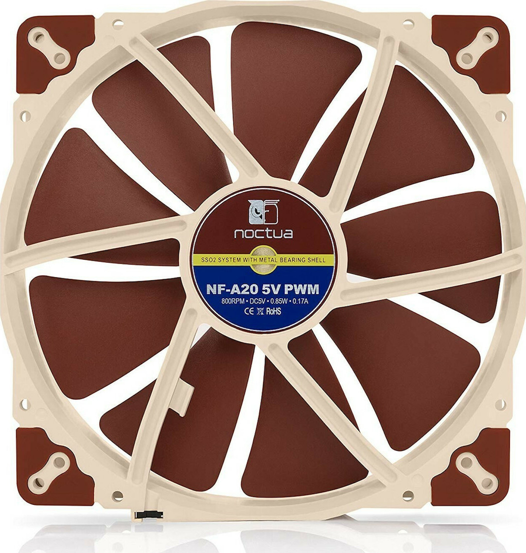 Noctua NF-A20 5V Case Fan 200mm με Σύνδεση 4-Pin PWM Καφέ - Image 5
