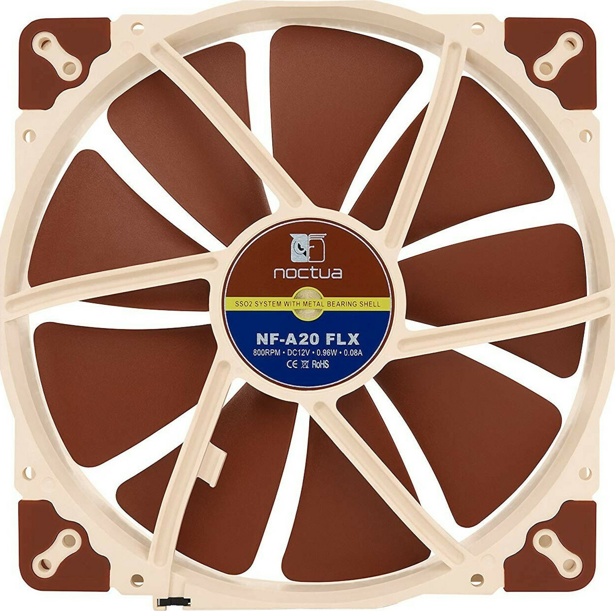 Noctua NF-A20 FLX Case Fan 200mm Καφέ - Image 3