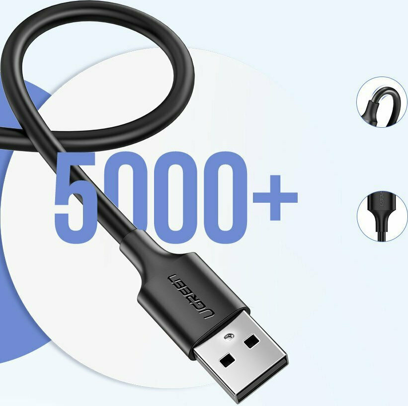 Ugreen US289 Regular USB 2.0 to micro USB Cable Μαύρο 1.5m (60137) - Image 8