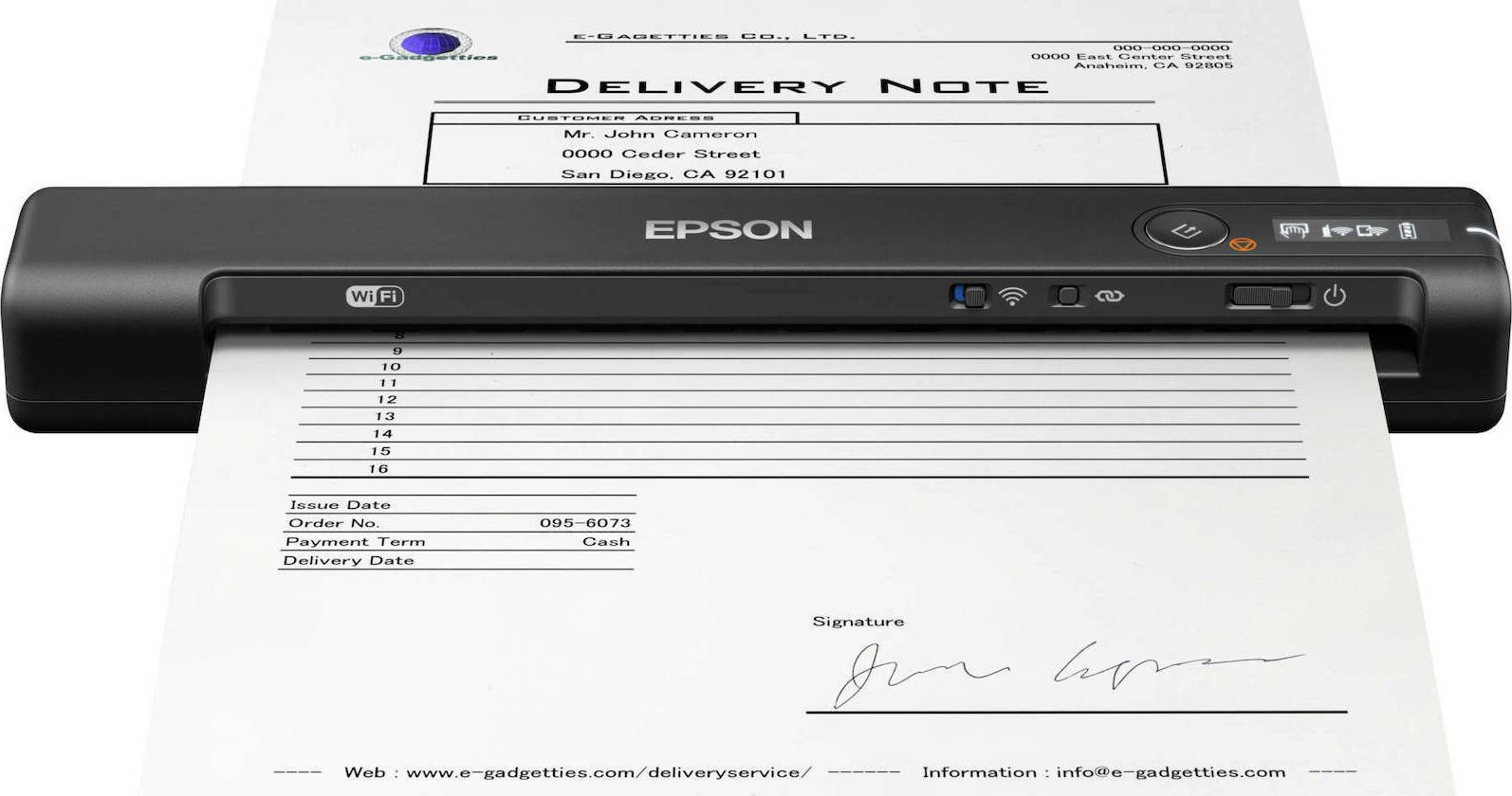 Epson WorkForce ES-60W Scanner Χειρός A4 με WiFi - Image 8