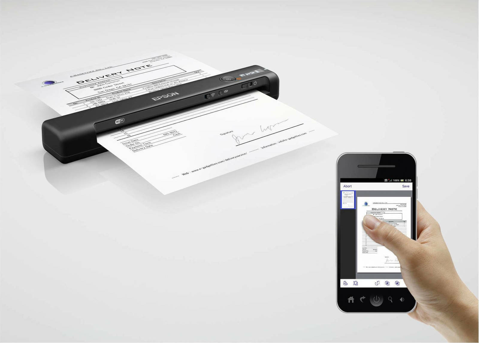 Epson WorkForce ES-60W Scanner Χειρός A4 με WiFi - Image 11