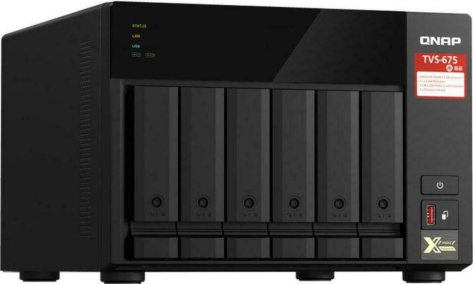 QNap TVS-675-8G NAS Tower με 6 θέσεις για HDD/M.2/SSD και 2 θύρες Ethernet - Image 4