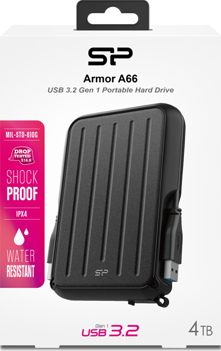 Silicon Power Armor A66 USB 3.2 Εξωτερικός HDD 4TB 2.5" Μαύρο - Image 3