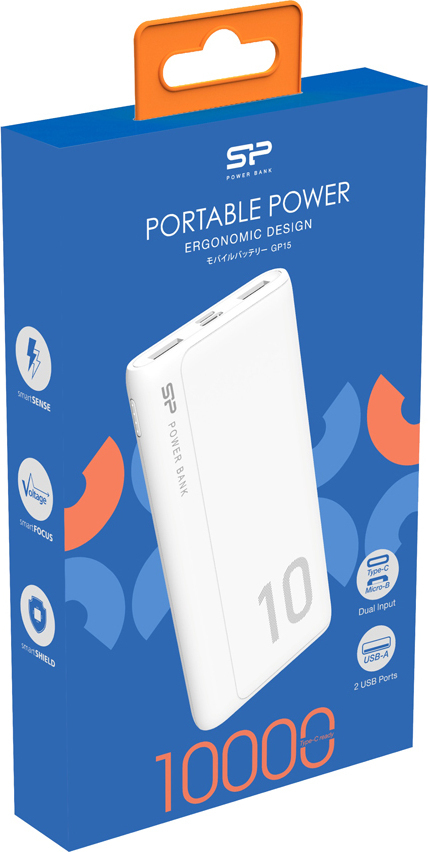 Silicon Power GP15 Power Bank 10000mAh με 2 Θύρες USB-A Λευκό - Image 6