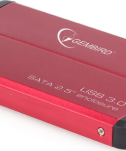 Gembird Θήκη για Σκληρό Δίσκο 2.5" SATA III με σύνδεση USB 3.0 σε Κόκκινο χρώμα EE2-U3S-2-R