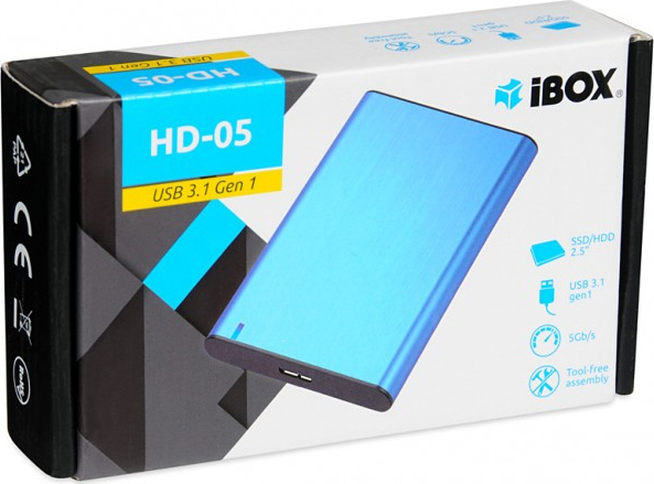 iBox HD-05 Θήκη για Σκληρό Δίσκο 2.5" SATA III με σύνδεση USB 3.1 σε Μπλε χρώμα - Image 8