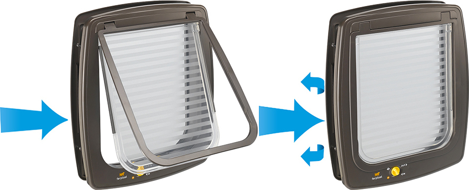 Ferplast Swing 9 Πόρτα Σκύλου & Γάτας 26.5x16.2x31.5εκ. από Πλαστικό σε Καφέ Χρώμα 26.5 x 16.2 x 31.5εκ. - Image 3