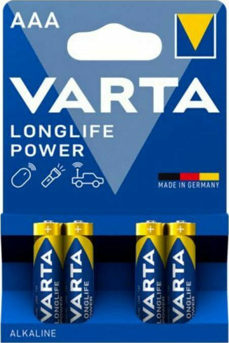 Varta LongLife Power Αλκαλικές Μπαταρίες AAA 1.5V 4τμχ 01.001.0012