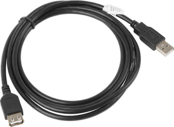 Lanberg USB 2.0 Cable USB-A male - USB-A female 1.8m (CA-USBE-10CC-0018-BK) - Image 3