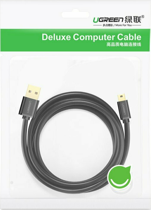 Ugreen USB 2.0 Cable USB-A male - mini USB-B male Μαύρο 1.5m 10385 - Image 6
