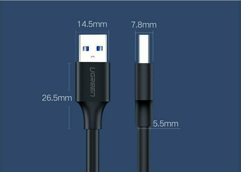 Ugreen USB 2.0 Cable USB-A male - USB-A male Μαύρο 2m (10311) - Image 5