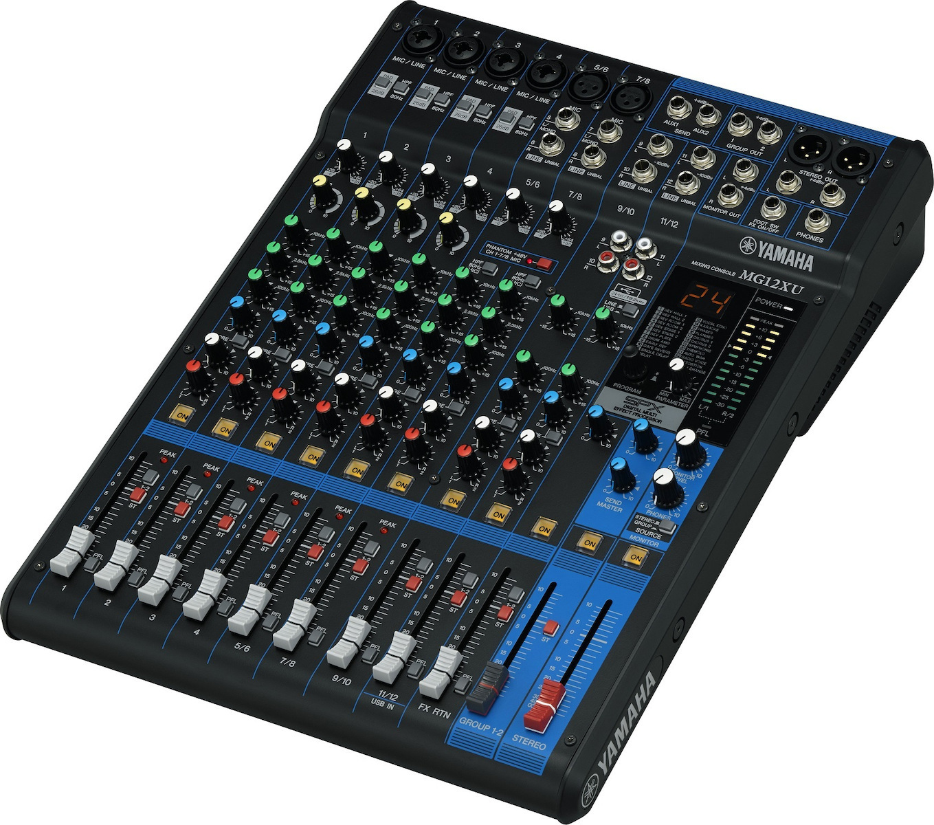Yamaha MG-12-XU Αναλογική Κονσόλα 12 Καναλιών με Phantom Power & 6 Εισόδους XLR - Image 2