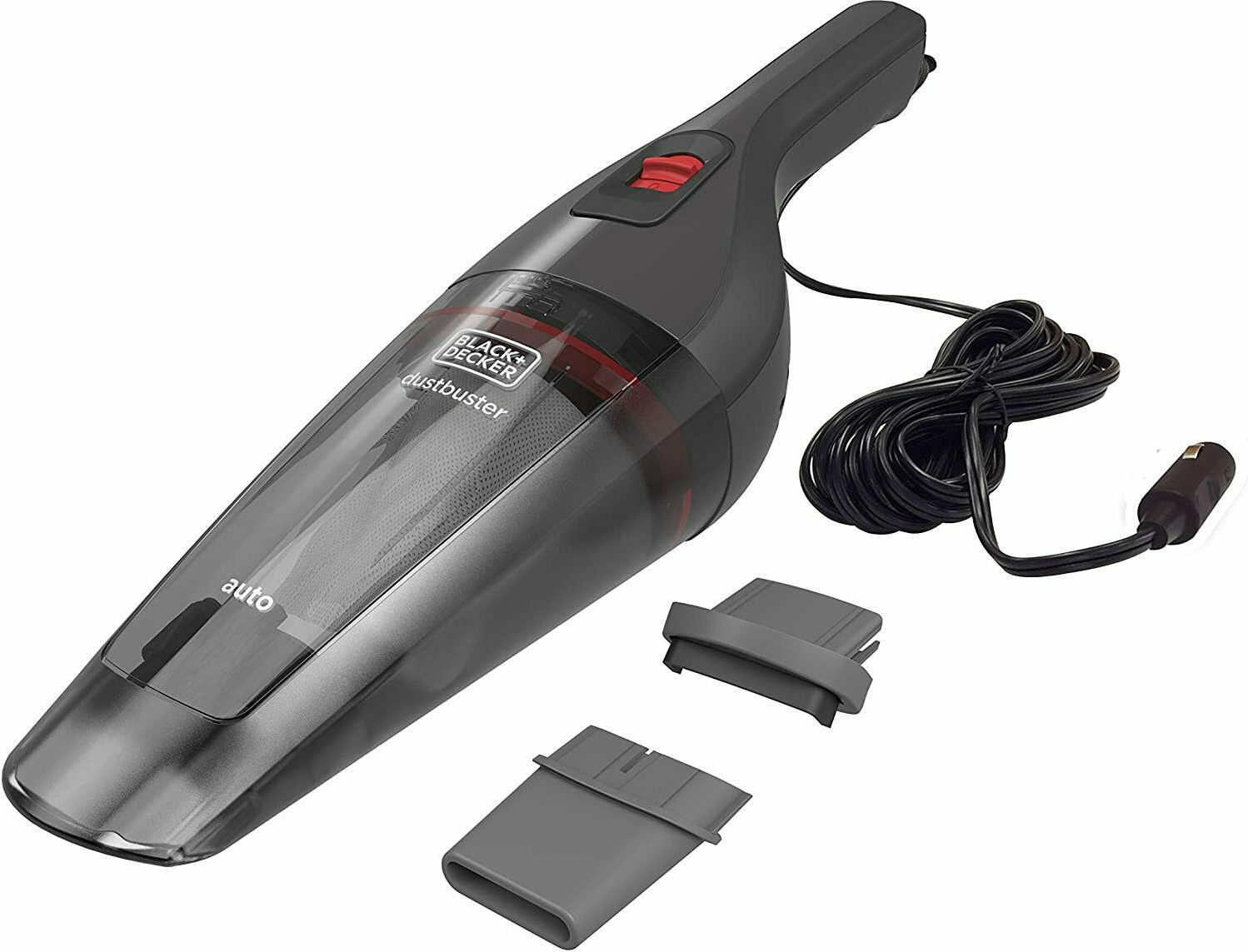 Black & Decker Σκουπάκι Αυτοκινήτου Στερεών με Ισχύ 9W & Καλώδιο Αναπτήρα 12V Grey, Red - Image 4