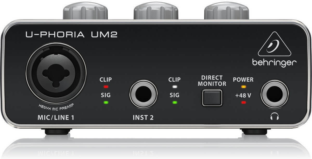 Behringer Εξωτερική Επαγγελματική Κάρτα Ήχου U-PHORIA UM2 Συνδεσιμότητα USB - Image 3