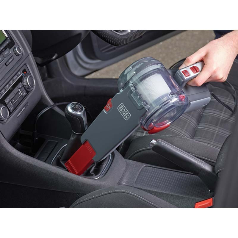 Black & Decker Σκουπάκι Αυτοκινήτου Στερεών με Ισχύ 12.5W & Καλώδιο Αναπτήρα 12V Μαύρο Κόκκινο - Image 6