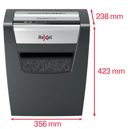 Rexel Καταστροφέας Εγγράφων Momentum X312 Cross Cut 12 Φύλλων με Κάδο 23lt - Image 3
