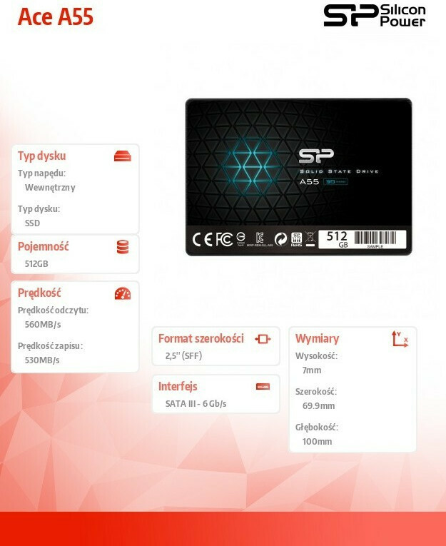 Silicon Power Ace A55 SSD 512GB 2.5'' SATA III SP512GBSS3A55S25 - Image 6