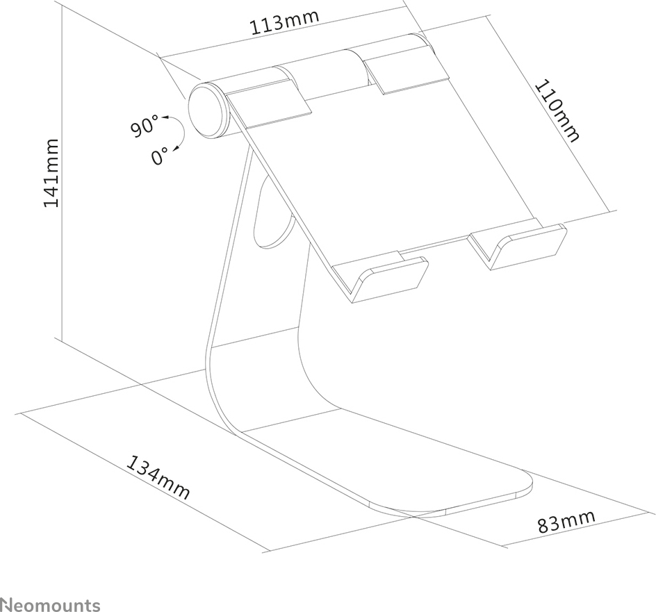 Newstar Neomounts Βάση Tablet Γραφείου έως 11" σε Λευκό χρώμα - Image 4