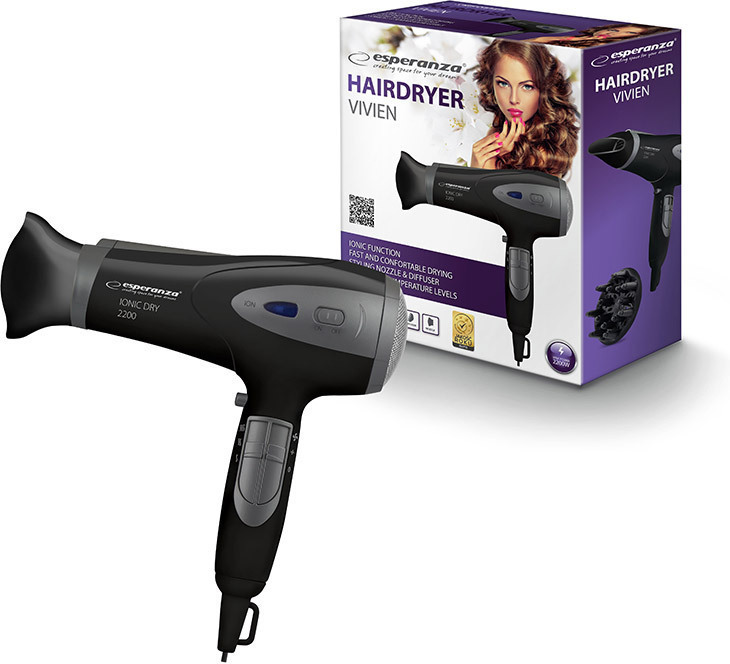 Esperanza Ionic Vivien 2200W EBH005K Πιστολάκι Μαλλιών - Image 2