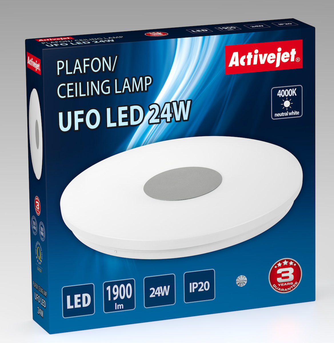 Active Jet AJE-UFO Πλαφονιέρα 38εκ. LED με Τηλεχειριστήριο - Image 2