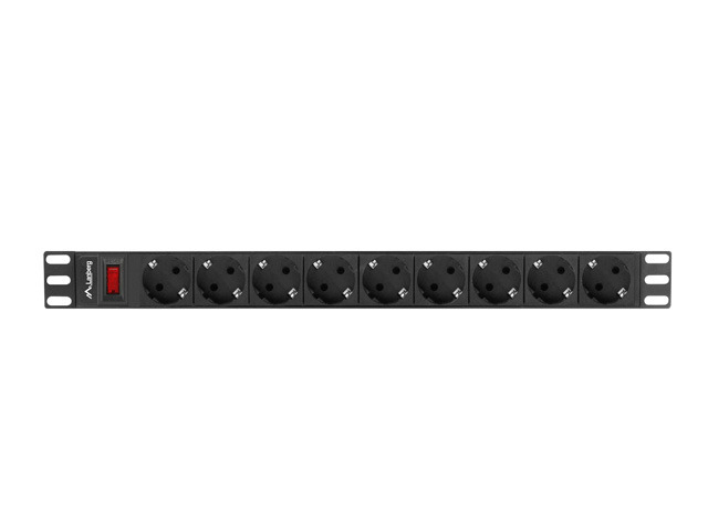 Lanberg Πολύπριζο Rack 19" PDU 1U 9x Schuko - Image 2